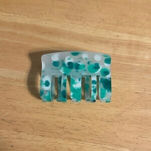 Green and White Hair Comb